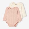 Vertbaudet 2er-Pack Baby Langarm-Bodys  Oeko-Tex