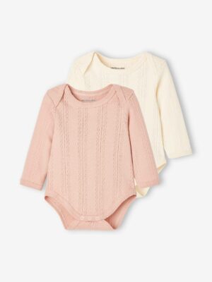 Vertbaudet 2er-Pack Baby Langarm-Bodys  Oeko-Tex