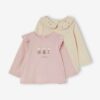 Vertbaudet 2er-Pack Baby Shirts mit Volants Oeko-Tex