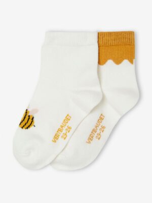 Vertbaudet 2er-Pack Baby Socken mit Bienen Oeko-Tex
