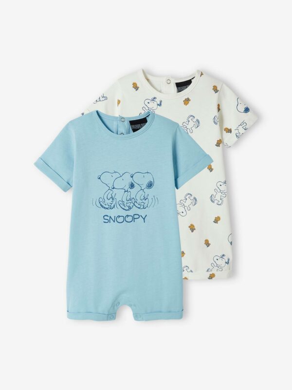 Peanuts Snoopy 2er-Pack Jungen Baby Kurzoveralls PEANUTS SNOOPY