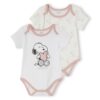 Peanuts Snoopy 2er-Pack Mädchen Baby Kurzarmbodys PEANUTS SNOOPY