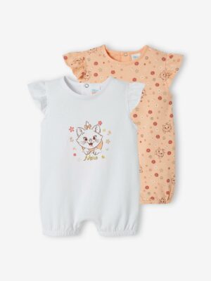 Disney Animals 2er-Pack Mädchen Baby Kurzoveralls Disney ARISTOCATS MARIE