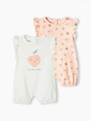 Vertbaudet 2er-Pack Mädchen Baby Overalls Oeko-Tex