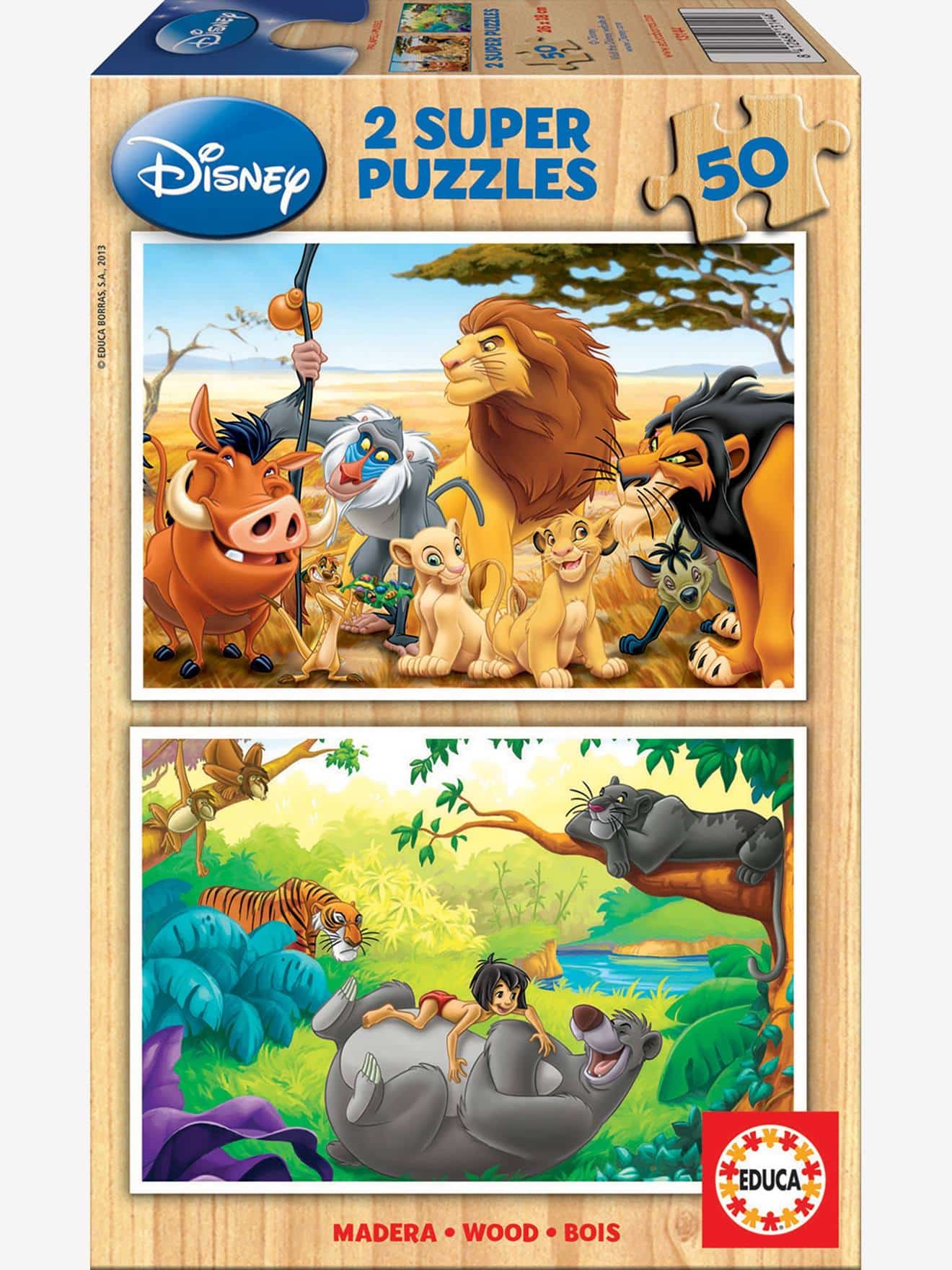 Educa 2er-Set Holzpuzzles