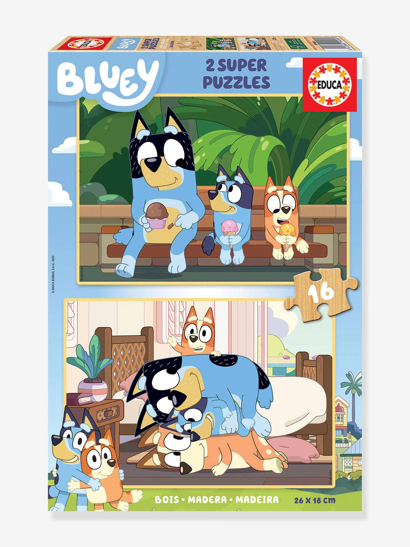 Educa 2er-Set Kinder Holz-Puzzles „Bluey“ EDUCA