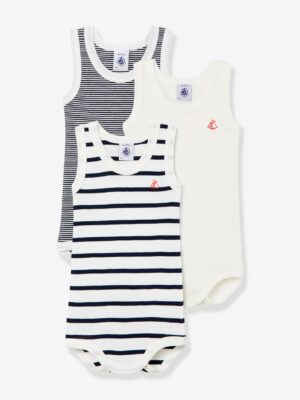 Petit Bateau 3er-Pack ärmellose Baby Bodys PETIT BATEAU