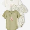 Vertbaudet 3er-Pack Baby Kurzarmbodys mit Dschungelmotiv Oeko-Tex