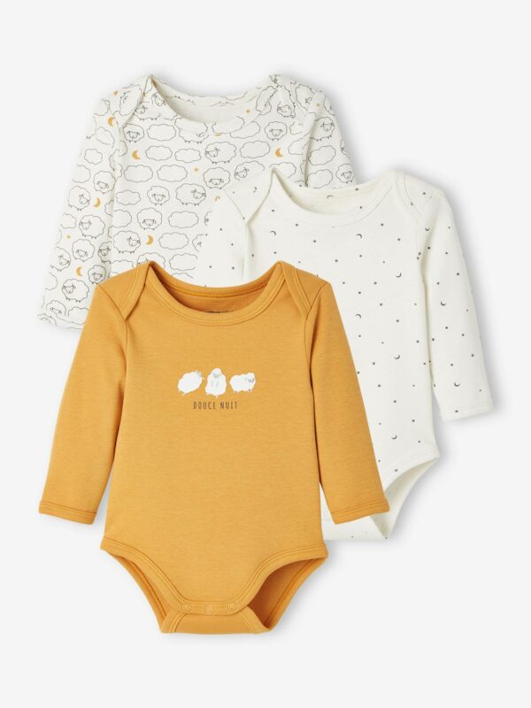 Vertbaudet 3er-Pack Baby Langarmbodys Oeko-Tex