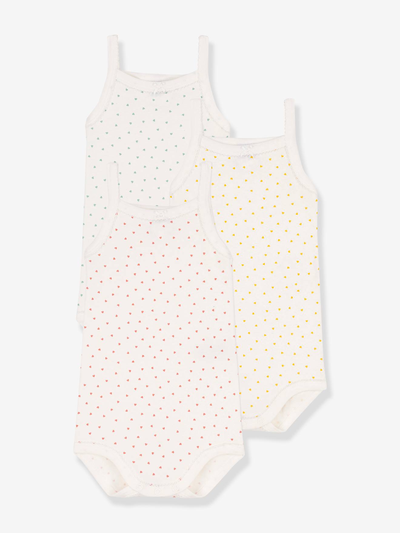 Petit Bateau 3er-Pack Baby Trägerbodys PETIT BATEAU