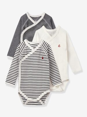 Petit Bateau 3er-Pack Baby Wickelbodys