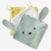 Vertbaudet 3er-Pack Baby Wickeltücher „Green Rabbit“ Oeko-Tex