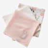 Vertbaudet 3er-Pack Baby Wickeltücher „Rosentraum“ Oeko-Tex