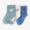 Vertbaudet 3er-Pack Jungen Baby Socken mit Tierstickerei Oeko-Tex