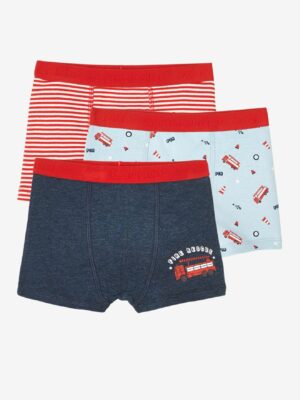 Vertbaudet 3er-Pack Jungen Boxershorts „Feuerwehrmann“ Oeko-Tex