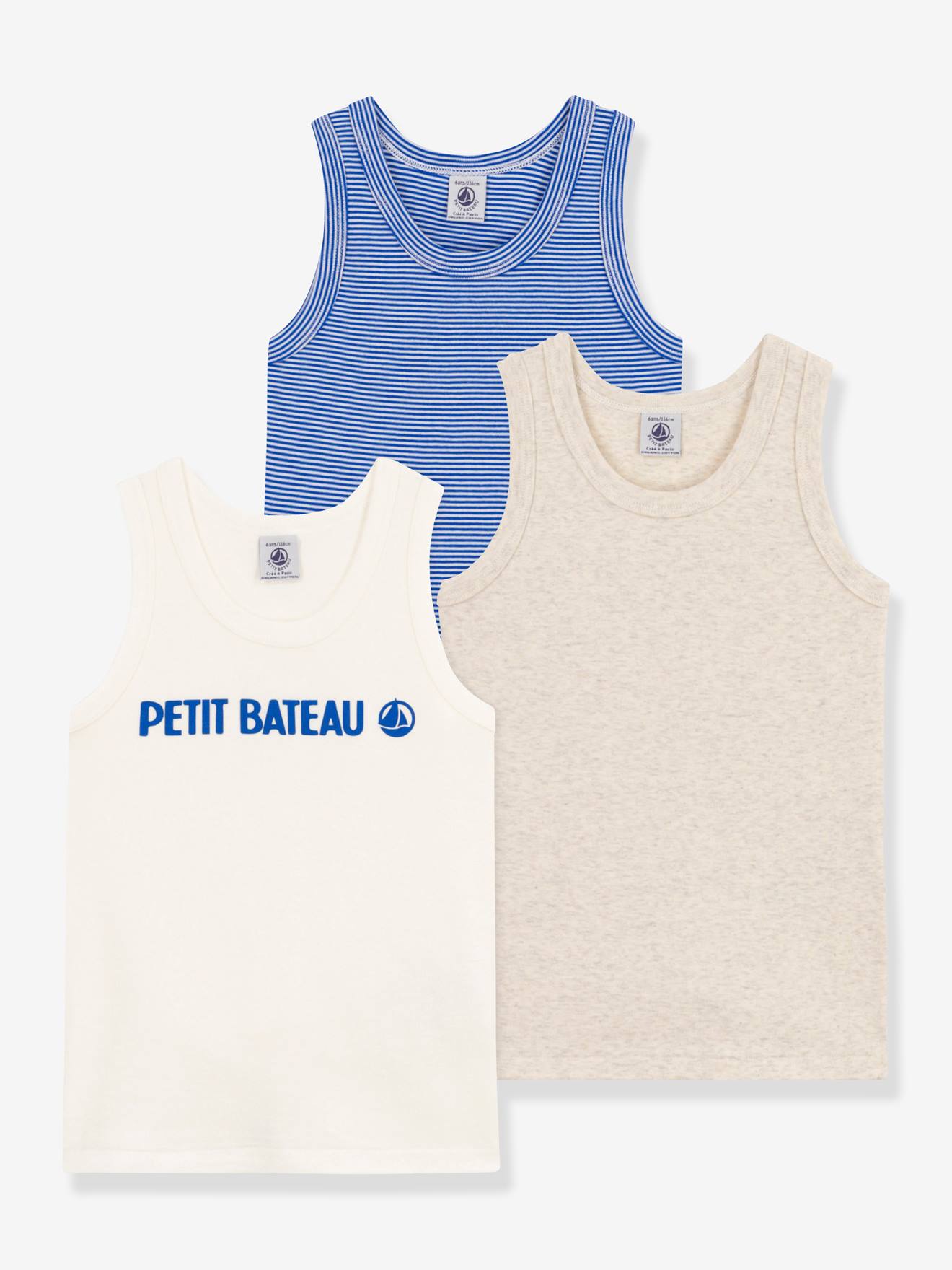 Petit Bateau 3er-Pack Jungen Trägershirts PETIT BATEAU