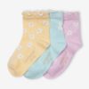 Vertbaudet 3er-Pack Mädchen Baby Socken mit Blumen Oeko-Tex