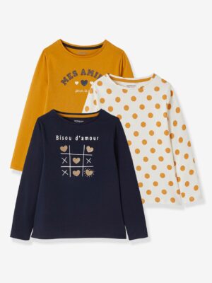 Vertbaudet 3er-Pack Mädchen Shirts BASIC Oeko-Tex
