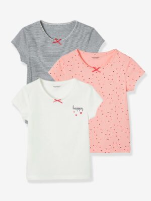 Vertbaudet 3er-Pack Mädchen T-Shirts „Dream“ BASIC