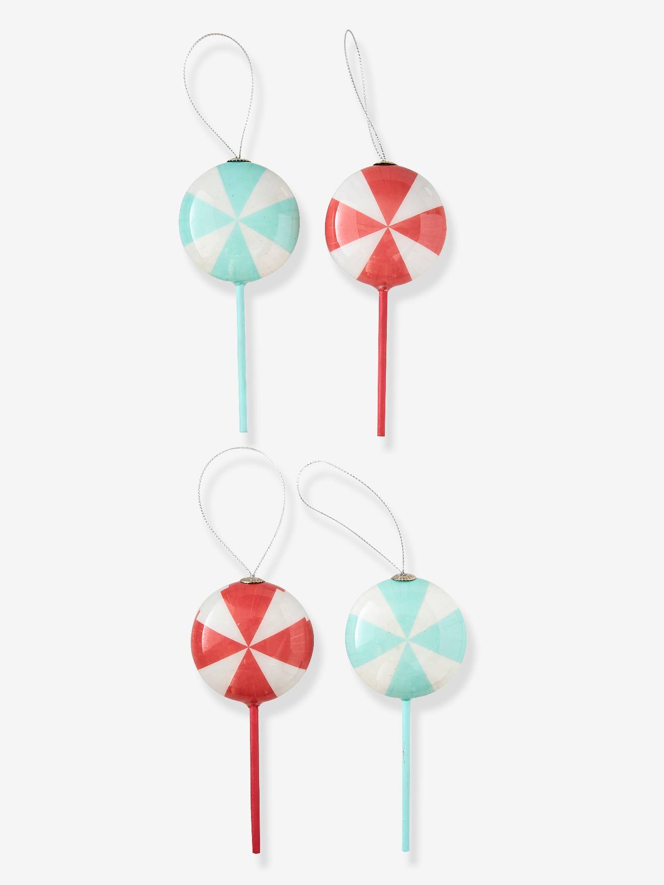 Vertbaudet 4 Weihnachtsbaum-Anhänger „Lolli“