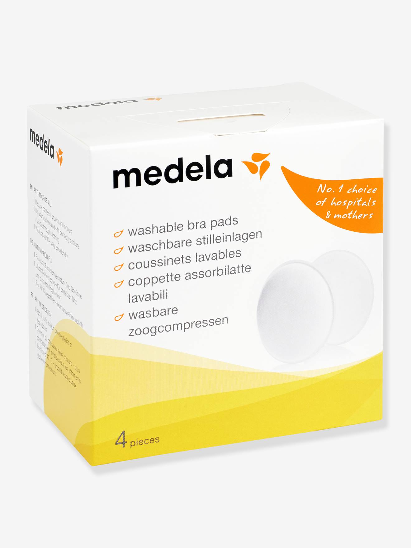 Medela 4er-Pack waschbare Stilleinlagen „Safe & Dry“ MEDELA