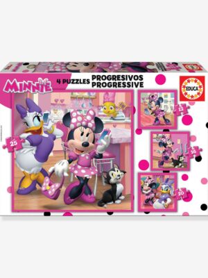 Educa 4er-Set Kinder Puzzles „Disney MINNIE MAUS“ EDUCA