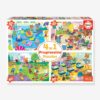 Educa 4er-Set Puzzles EDUCA Schule