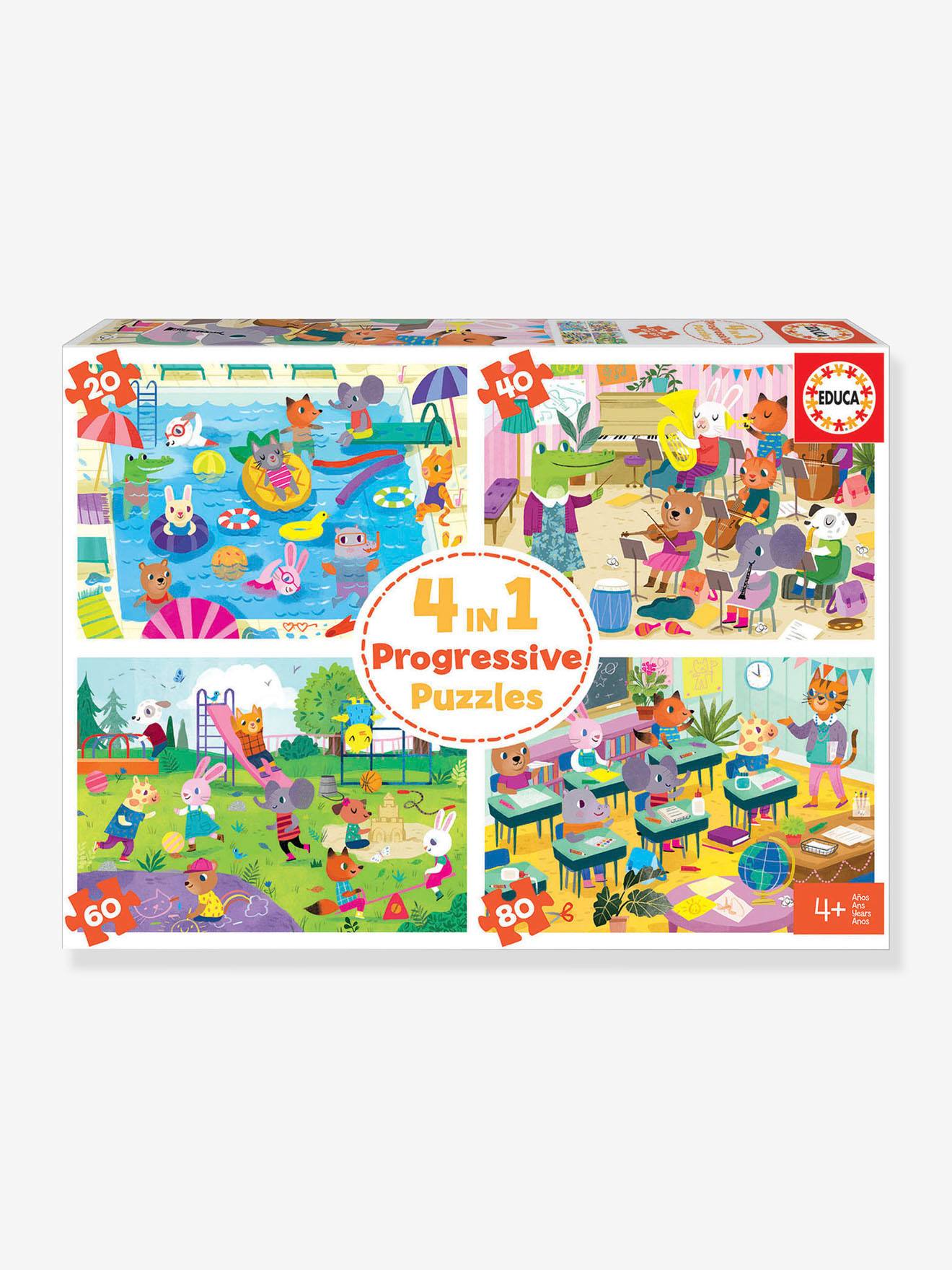 Educa 4er-Set Puzzles EDUCA Schule