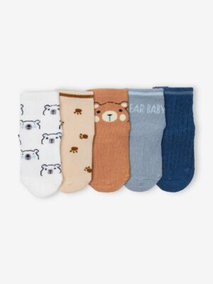 Vertbaudet 5er-Pack Baby Socken mit Bär Oeko-Tex
