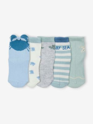 Vertbaudet 5er-Pack Baby Socken „Sea Baby“ Oeko-Tex