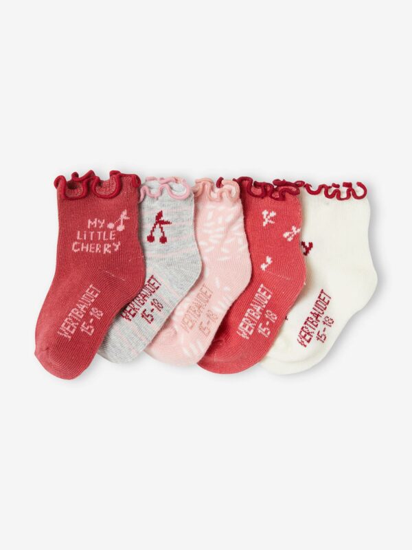 Vertbaudet 5er-Pack Mädchen Baby Socken mit Rüschen