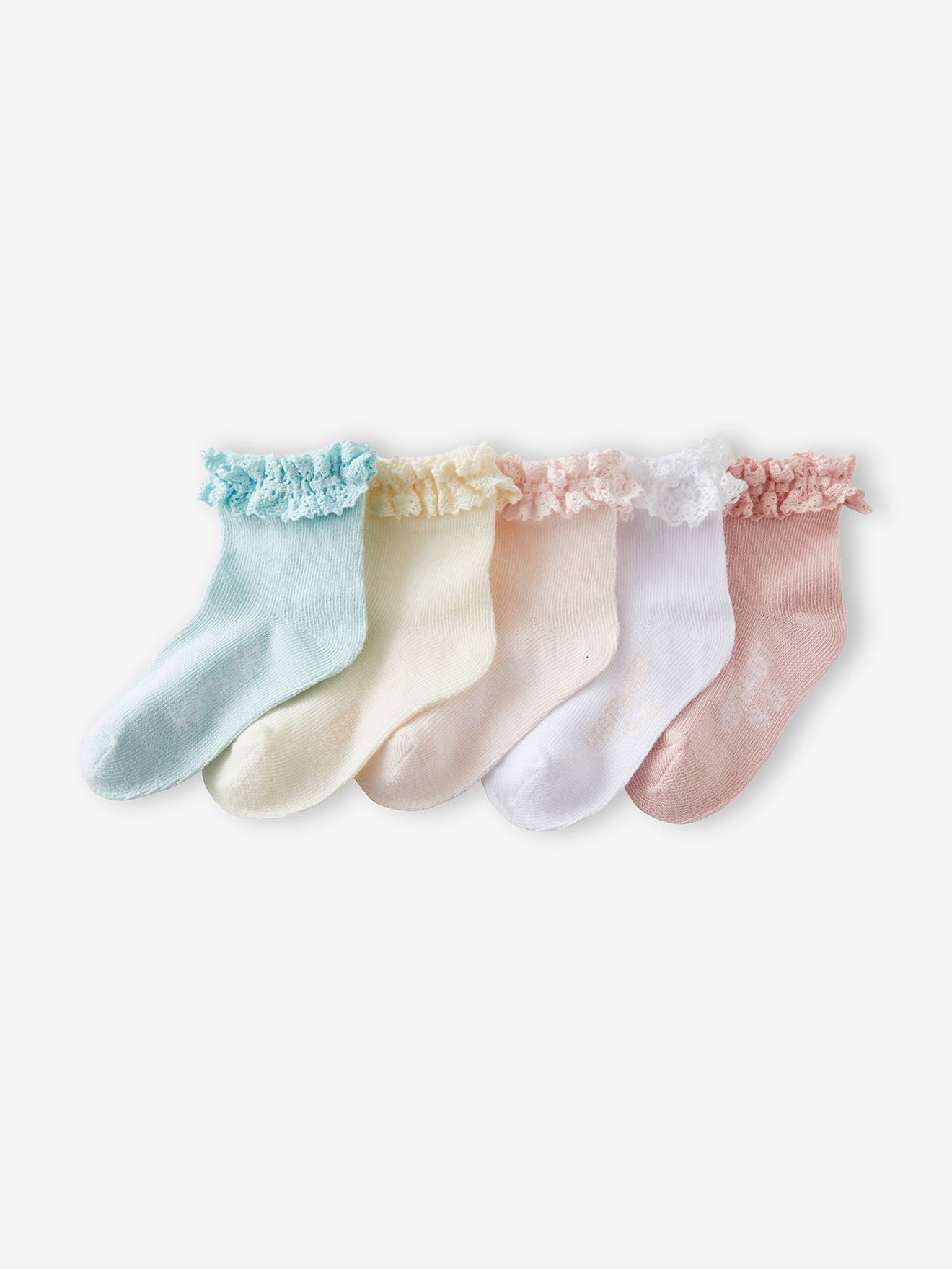 Vertbaudet 5er-Pack Mädchen Baby Socken Oeko-Tex