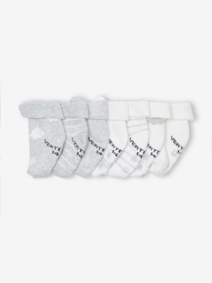 Vertbaudet 7er-Pack Baby Socken mit Wolke und Bär BASIC Oeko-Tex