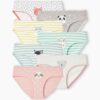 Vertbaudet 7er-Pack Mädchen Slips mit Tiermotiven