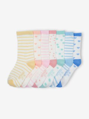 Vertbaudet 7er-Pack Mädchen Socken mit Wochentag Oeko-Tex