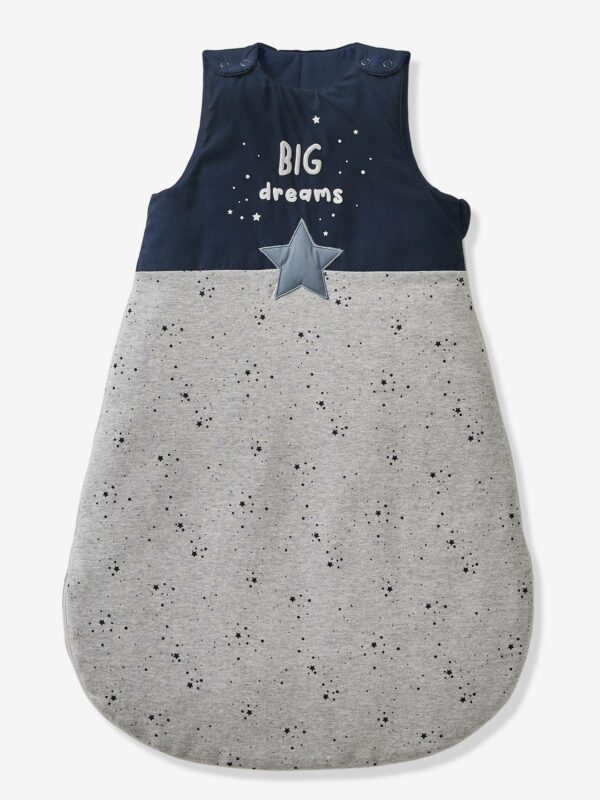 Vertbaudet Ärmelloser Baby Schlafsack „Big dreams“ Oeko-Tex