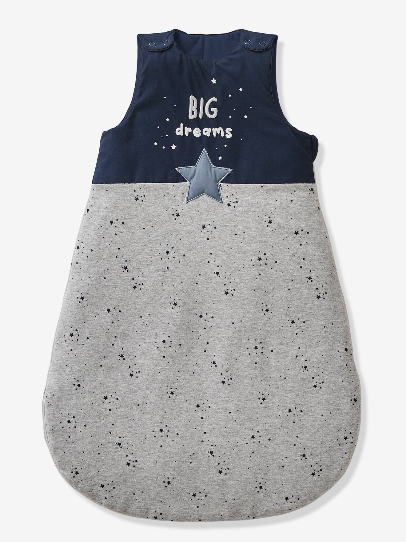 Vertbaudet Ärmelloser Baby Schlafsack „Big dreams“ Oeko-Tex