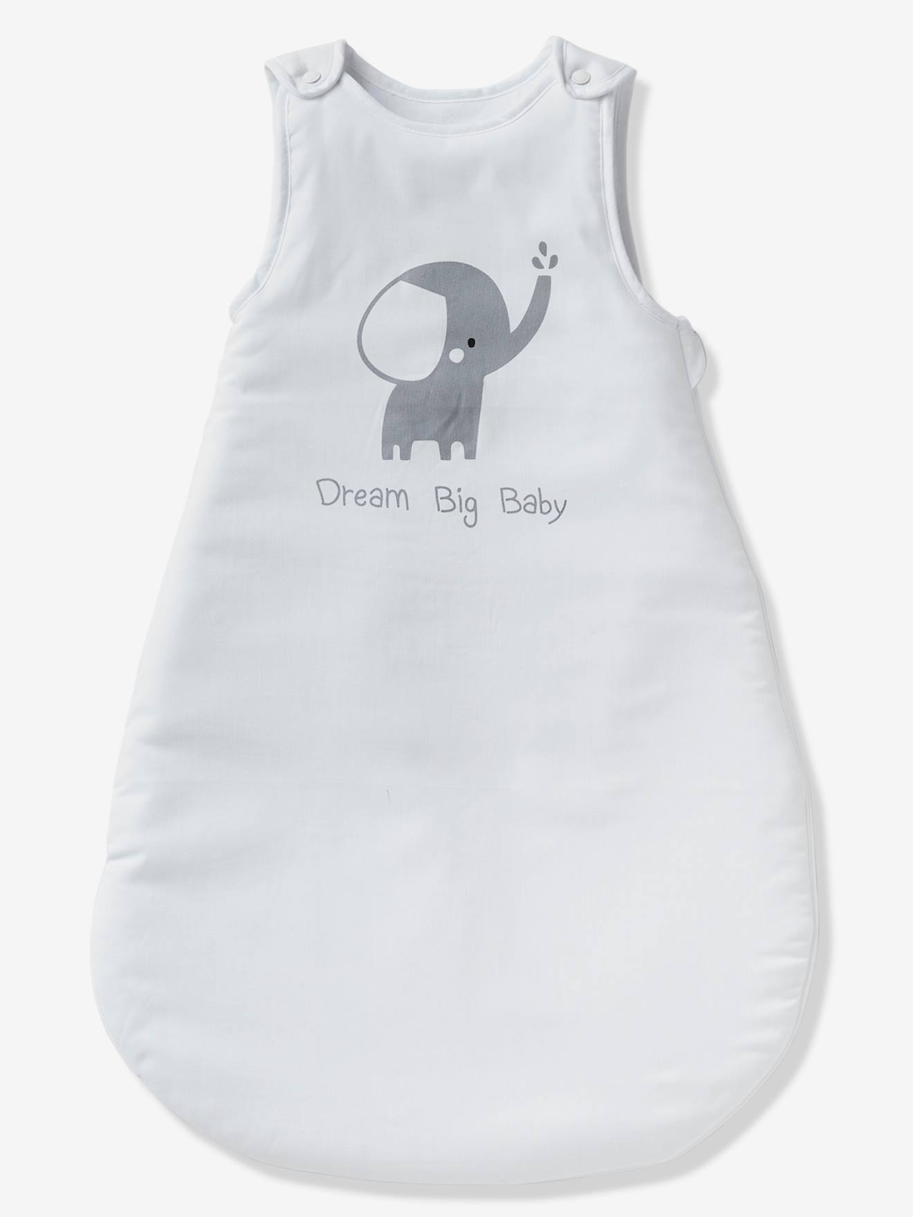Vertbaudet Ärmelloser Baby Schlafsack „Elefanten“ Oeko Tex