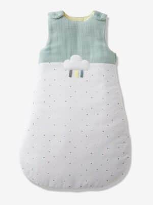 Vertbaudet Ärmelloser Baby Schlafsack „Frühlingsregen“ Oeko-Tex