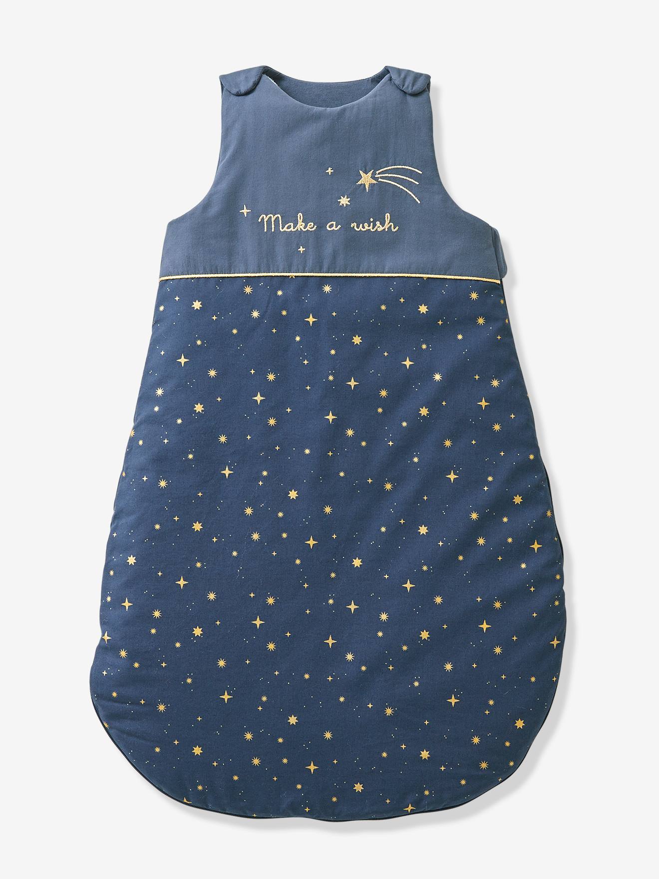 Vertbaudet Ärmelloser Baby Schlafsack „Make a wish“