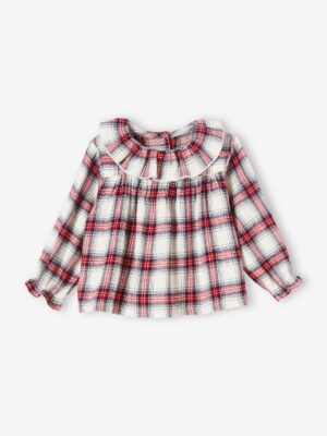 Vertbaudet Baby Bluse mit Volantkragen