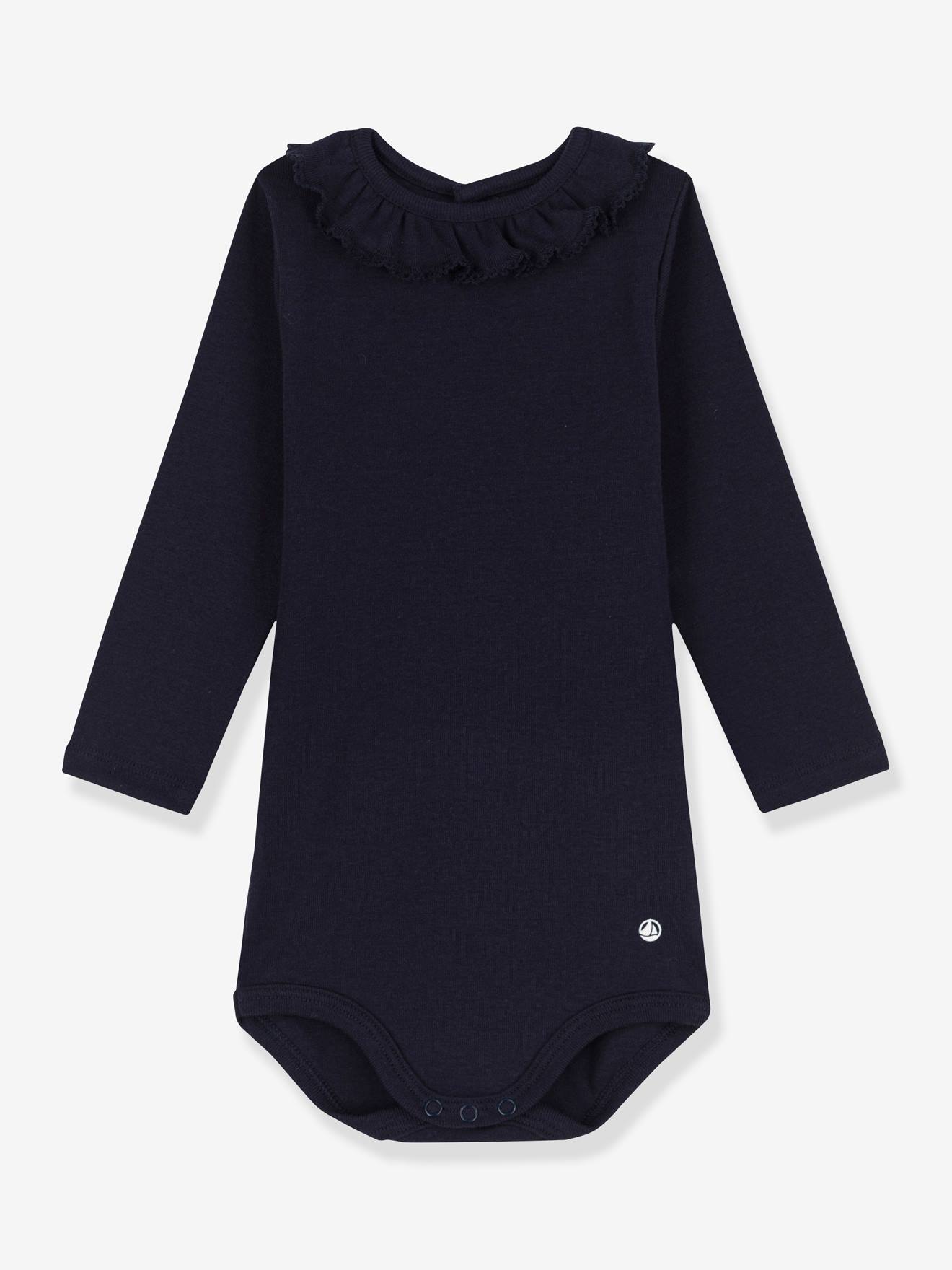 Petit Bateau Baby Body mit Volantkragen PETIT BATEAU