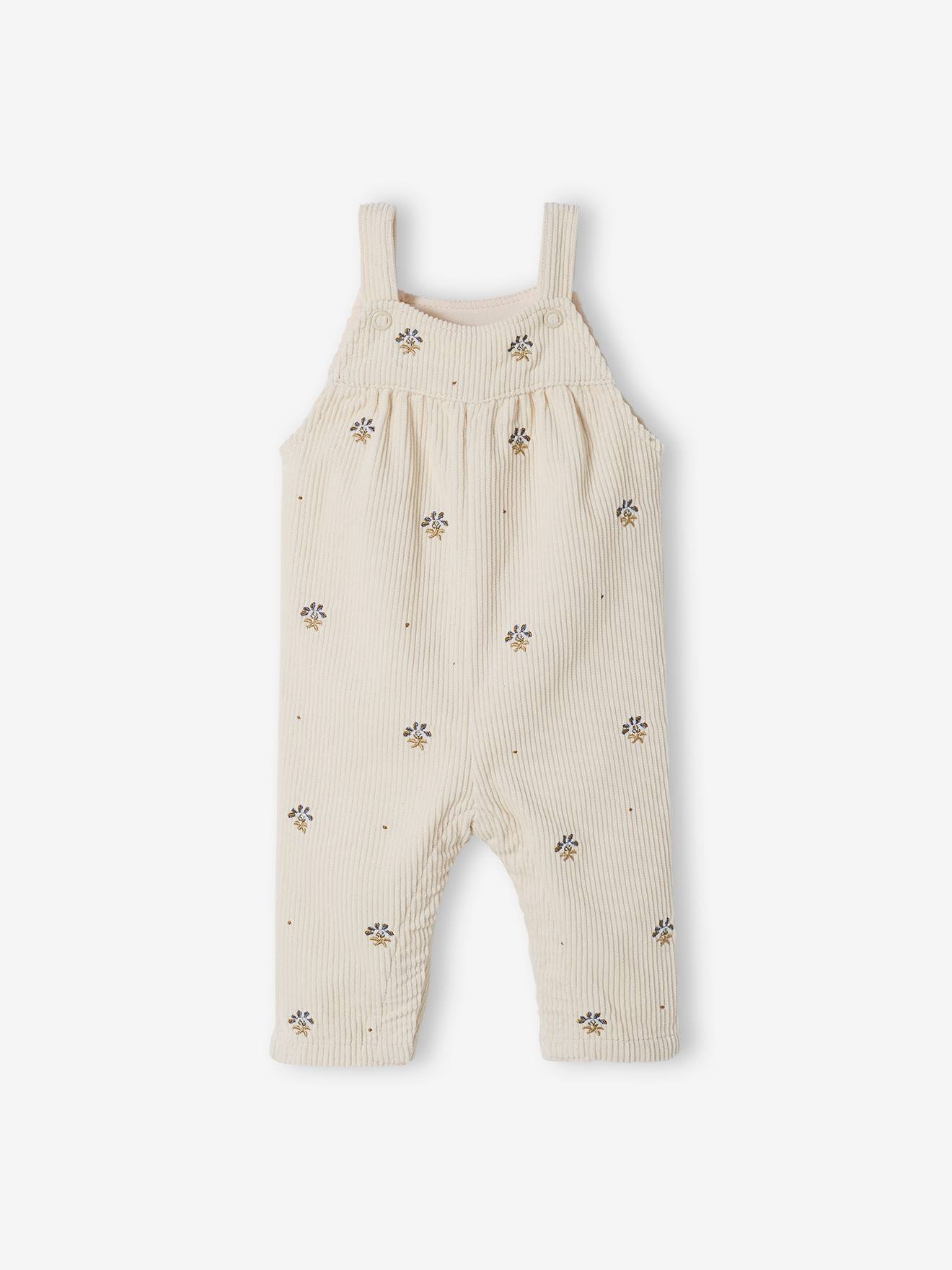 Vertbaudet Baby Latzhose aus Cord mit Stickerei