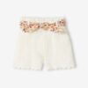 Vertbaudet Baby Musselin-Shorts mit Blumengürtel