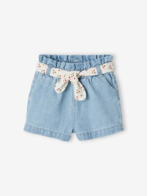 Vertbaudet Baby Paperbag-Shorts mit Stoffgürtel