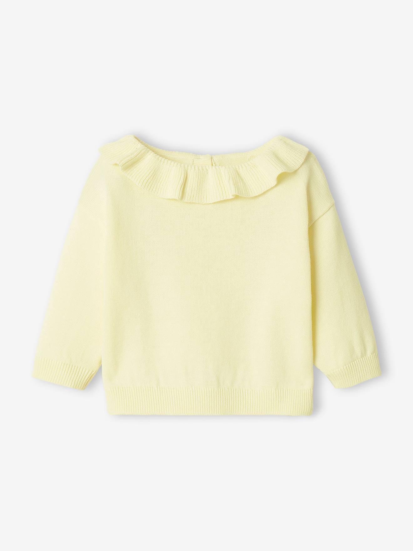 Vertbaudet Baby Pullover mit Rüschenkragen Oeko-Tex