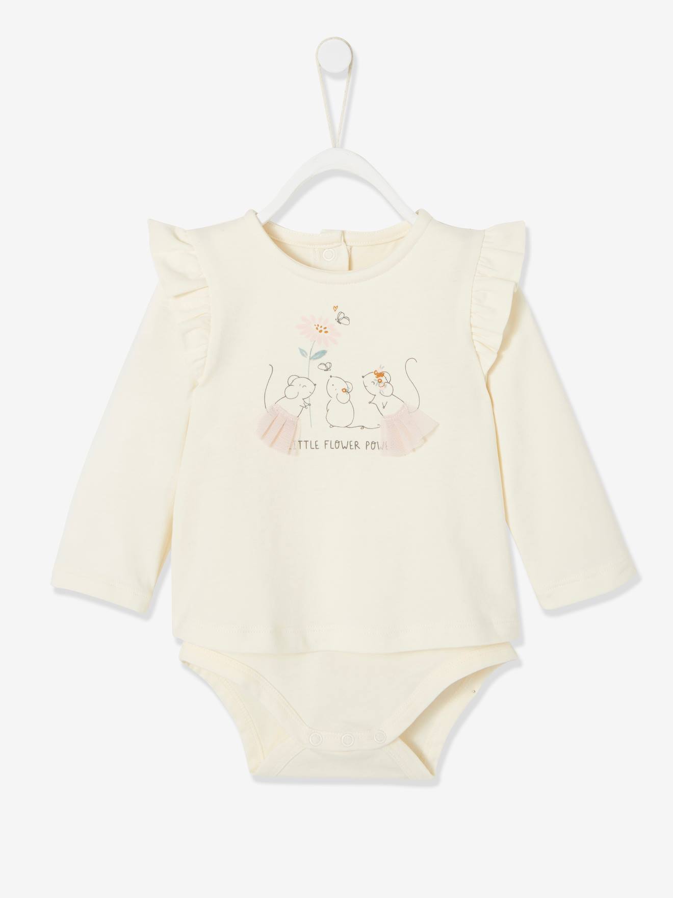 Vertbaudet Baby Shirtbody mit langen Ärmeln