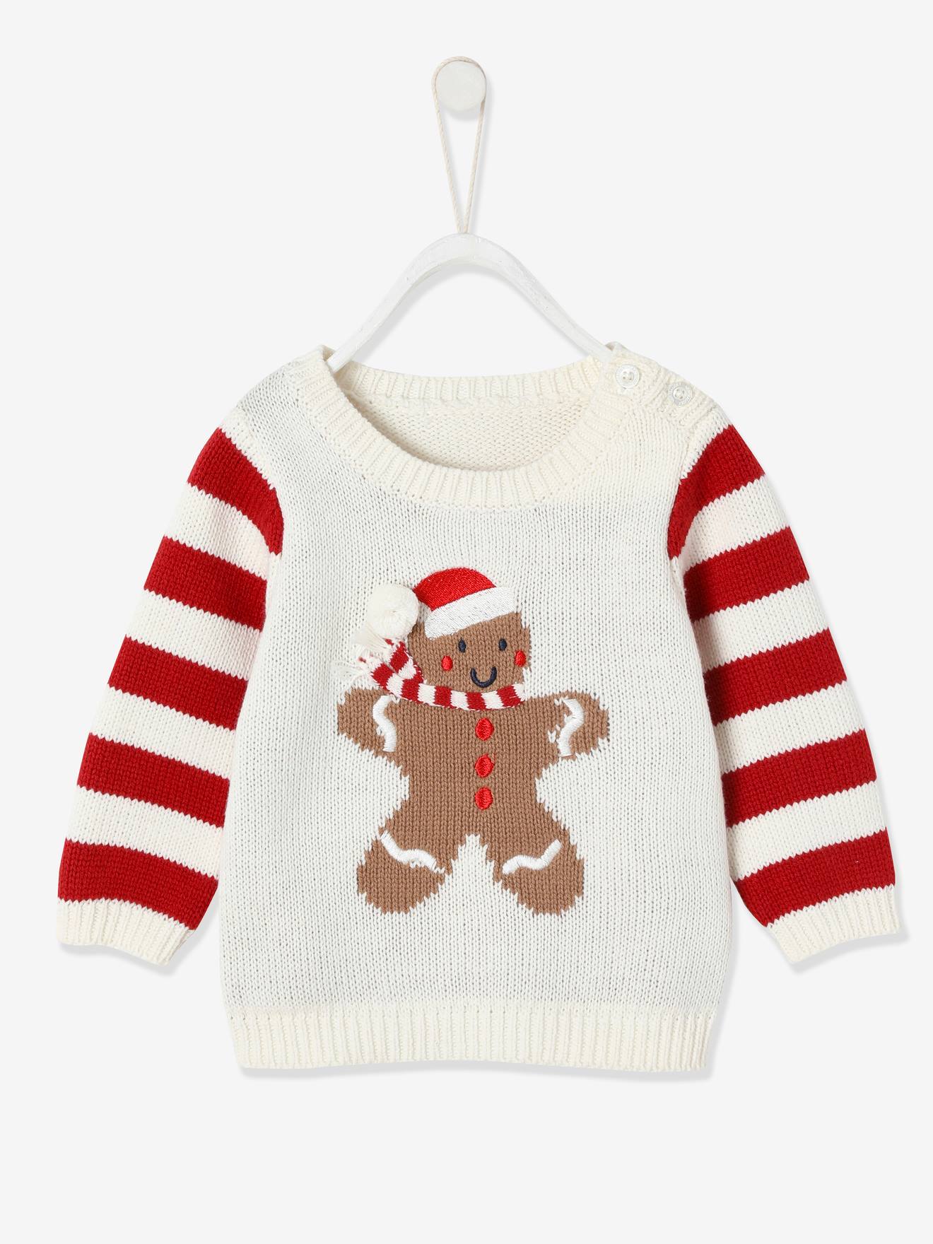 Vertbaudet Baby Weihnachts-Pullover mit Pfefferkuchenmann