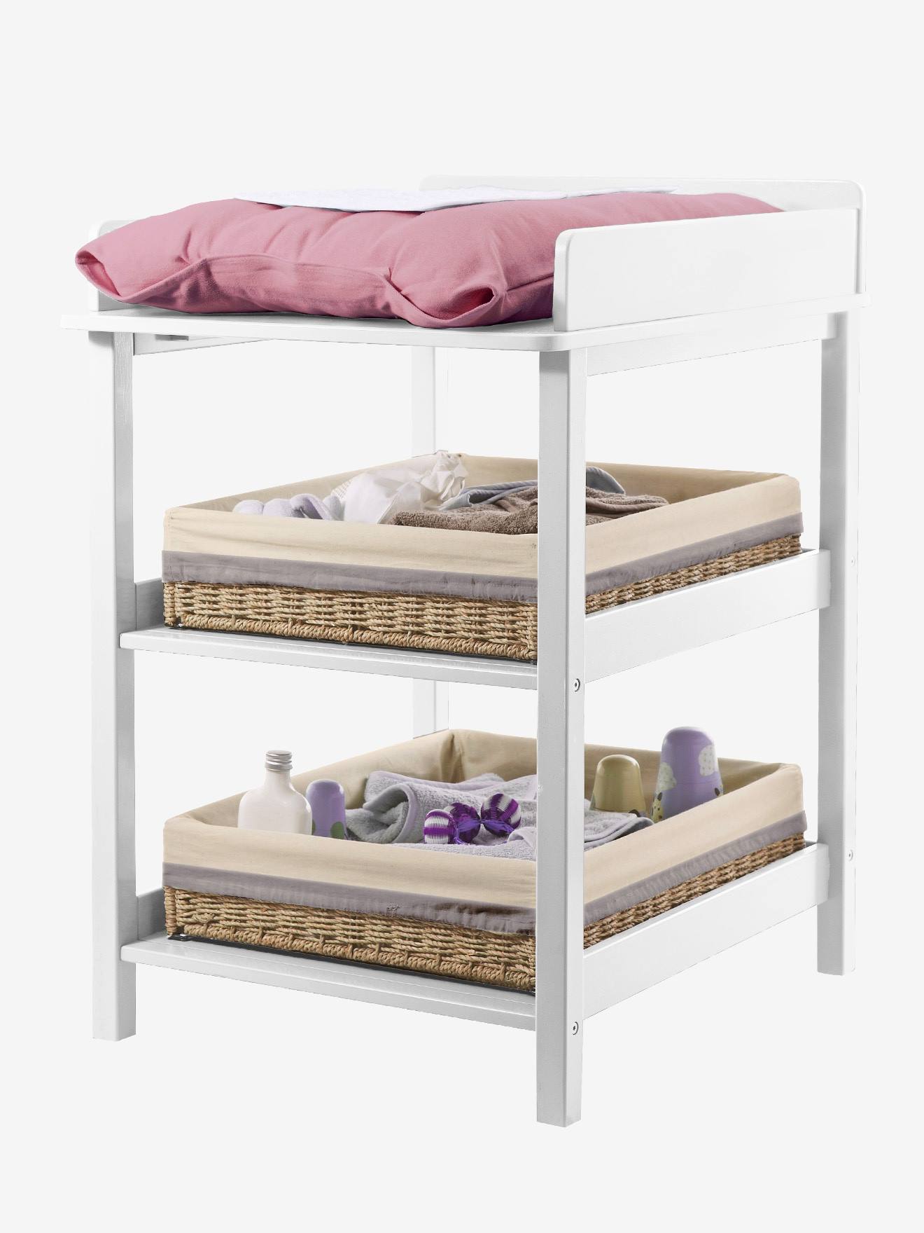 Vertbaudet Babyzimmer Wickeltisch „Madison“ mit 2 Ablagen