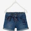 Vertbaudet Bestickte Mädchen Jeans-Shorts Oeko-Tex